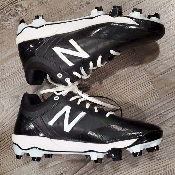 LAST PAIR New Balance Men's 4040 V5 TPU Molded Baseball Shoe, Black/White - Picture 8 of 9